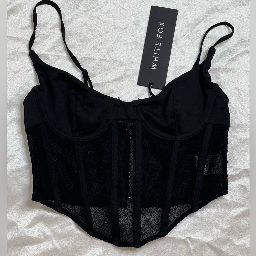 White fox crop top
